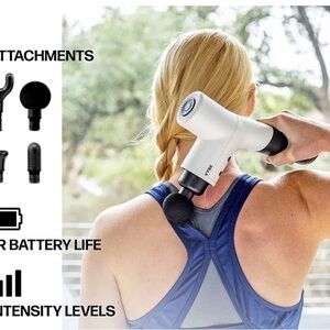Vybe Premium Deep Tissue Muscle Massage Gun with 5 Speeds and 4 Attachments